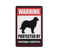 Warning Protected By Maremma Sheepdog Sign Safe Sign, Signs Outdoor, 12 X 8 In, Sign For Home, Business, Driveway Alert