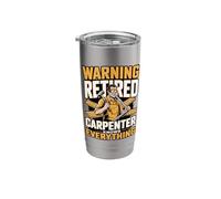 Warning Retired Carpenter Knows Everything Humor Stainless Steel Insulated Tumbler
