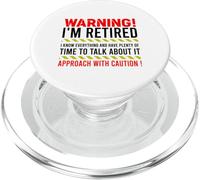 Warning Retired Have Plenty Of Time Approach With Caution PopSockets PopGrip for MagSafe