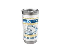 Warning Roller Coaster Amusement Park Roller Coaster Stainless Steel Insulated Tumbler