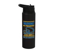 Warning Roller Coaster Amusement Park Roller Coaster Stainless Steel Insulated Water Bottle