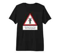 “Warning: Secure Your Kilt in Strong Winds” Scottish Advice Premium T-Shirt