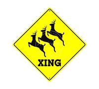 Warning Sign 12X12 Inches Moose Xing Funny Vintage Retro Metal Tin Sign Poster For Restaurant Cafe Kitchen Home Garage Decorativeg Sign Aluminum Tin Sign