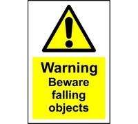 Warning sign beware falling objects safety sign - 3mm Aluminium signs 300mm x 200mm