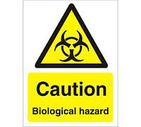 Warning Sign Biological Adhesive Plastic 20 x 15 cm