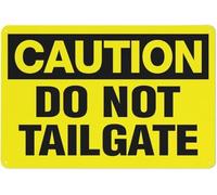 Warning Sign - Caution Do Not Tailgate, Aluminum Rust-Proof Security Sign, for Highways, Roads, Outdoor Use, 12x8 inch