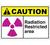 Warning Sign - Caution Radiation Restricted Area, Metal Sign, Suitable For Home, Business, Public Use Near Restricted Radiation Zones Like Labs, Medical Facilities, 12X8 Inch
