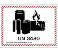 Warning Sign: Class 9 Battery Lithium Ion UN3480, Metal Sign for Home Business Public Use, suitable for battery storage 12x8 Inch