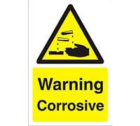 Warning Sign Corrosive Freestanding PVC (Polyvinyl Chloride) 30 x 20 cm
