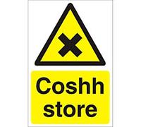 Warning Sign Coshh Store Freestanding Corrugated Board 30 x 20 cm