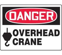 Warning Sign - Danger Overhead Crane, Metal Sign, Applicable For Areas With Overhead Crane Operations Such As Home, Business, And Public Use, 12X8 Inch