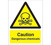 Warning Sign Dangerous chemicals Adhesive Plastic 20 x 15 cm