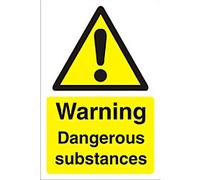 Warning Sign Dangerous Substances Freestanding PVC (Polyvinyl Chloride) 30 x 20 cm