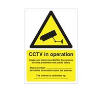 Warning Sign Data Protection Act Compliant Self-Adhesive Sign A5 DPACCTVS