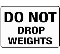 Warning Sign: Do Not Drop Weights, Tin Sign Vintage Metal Wall Decor, suitable for gyms and fitness areas to avoid equipment damage 12x8 Inch