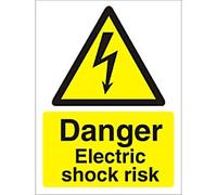 Warning Sign Electric Shock Adhesive Plastic 40 x 30 cm