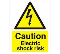 Warning Sign Electric Shock Adhesive Vinyl 30 x 20 cm