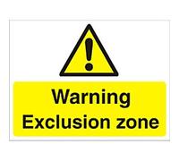 Warning Sign Exclusion Zone Freestanding Corrugated Board 45 x 60 cm