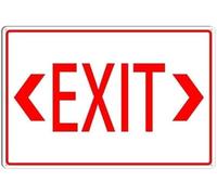 Warning Sign: Fire Exit White, Caution Aluminum Tin Sign Green, ideal for emergency zones and public spaces 12x8 Inch