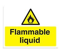 Warning Sign Flammable Liquid Freestanding PVC (Polyvinyl Chloride) 45 x 60 cm