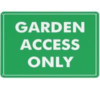 Warning Sign - Garden Access Only, Rust-Proof Security Sign, for Private Gardens, Backyards, Outdoor Areas, 12x8 inch