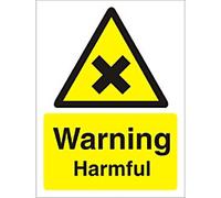 Warning Sign Harmful Adhesive Plastic 20 x 15 cm