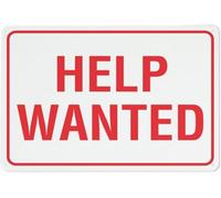 Warning Sign: Help Wanted, Printed Aluminum Sign for Home Business, suitable for advertising job openings in various premises 12x8 Inch