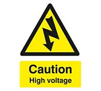 Warning Sign High Voltage Wall Mounted PVC (Polyvinyl Chloride) 15 x 20 cm