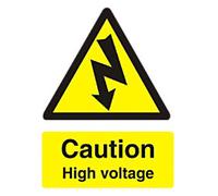Warning Sign High Voltage Wall Mounted PVC (Polyvinyl Chloride) 15 x 20 cm