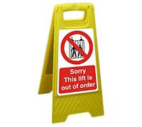 Warning Sign Lift Out Freestanding PP (Polypropylene) 60 x 30 cm
