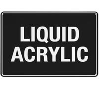 Warning Sign: Liquid Acrylic, Warning Sticker Security Sign Outdoor, durable for art studios 12x8 Inch