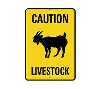 Warning Sign Livestock Caution Goat Activity Sign Farm Sign General Road Sign Business Sign 12X16 Inches Aluminum Metal Tin Sign
