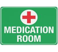 Warning Sign - Medication Room, Aluminum Rust-Proof Sign, Weather Resistant, Waterproof, Easy To Mount, 12x8 inch