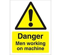 Warning Sign Men Working Adhesive Vinyl 40 x 30 cm