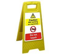 Warning Sign Men Working Freestanding PP (Polypropylene) 60 x 30 cm