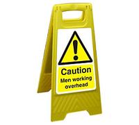 Warning Sign Men Working Overhead Freestanding PP (Polypropylene) 60 x 30 cm