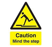 Warning Sign Mind The Step Adhesive Plastic 20 x 15 cm
