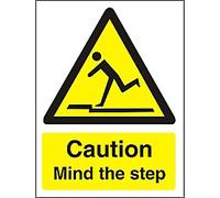 Warning Sign Mind The Step Adhesive Plastic 40 x 30 cm
