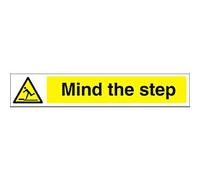 Warning Sign Mind The Step Adhesive Vinyl 5 x 30 cm