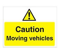 Warning Sign Moving Vehicles Freestanding PVC (Polyvinyl Chloride) 45 x 60 cm