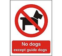 Warning Sign No Dogs Adhesive Plastic 20 x 15 cm