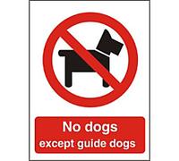 Warning Sign No Dogs Adhesive Vinyl 30 x 20 cm
