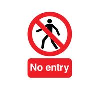 Signslab SR11190 ML01751S Warning Sign "No Entry", A5, Self-Adhesive