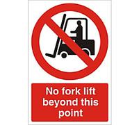 Warning Sign No Fork Lift Adhesive Plastic 60 x 40 cm