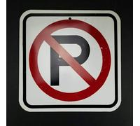 Warning Sign NO PARKING Aluminum Authentic Street Traffic Road Interstate Sign Metal Tin Sign Square Sign 12x12 inches