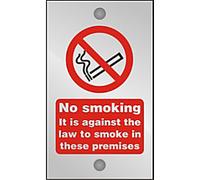 Warning Sign No Smoking Adhesive Acrylic 20 x 12 cm