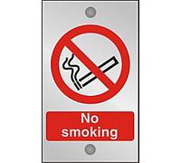 Warning Sign No Smoking Adhesive Acrylic 20 x 12 cm