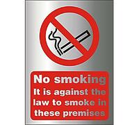 Warning Sign No Smoking Adhesive Acrylic 20 x 15 cm