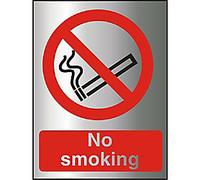 Warning Sign No Smoking Adhesive Acrylic 20 x 15 cm