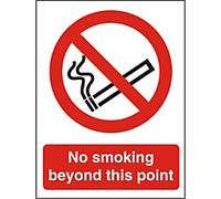 Warning Sign No Smoking Adhesive Plastic 14.8 x 21 cm